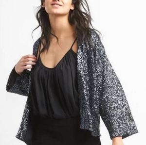 NEW Gap Party Sequin Open Front Cardigan Sweater